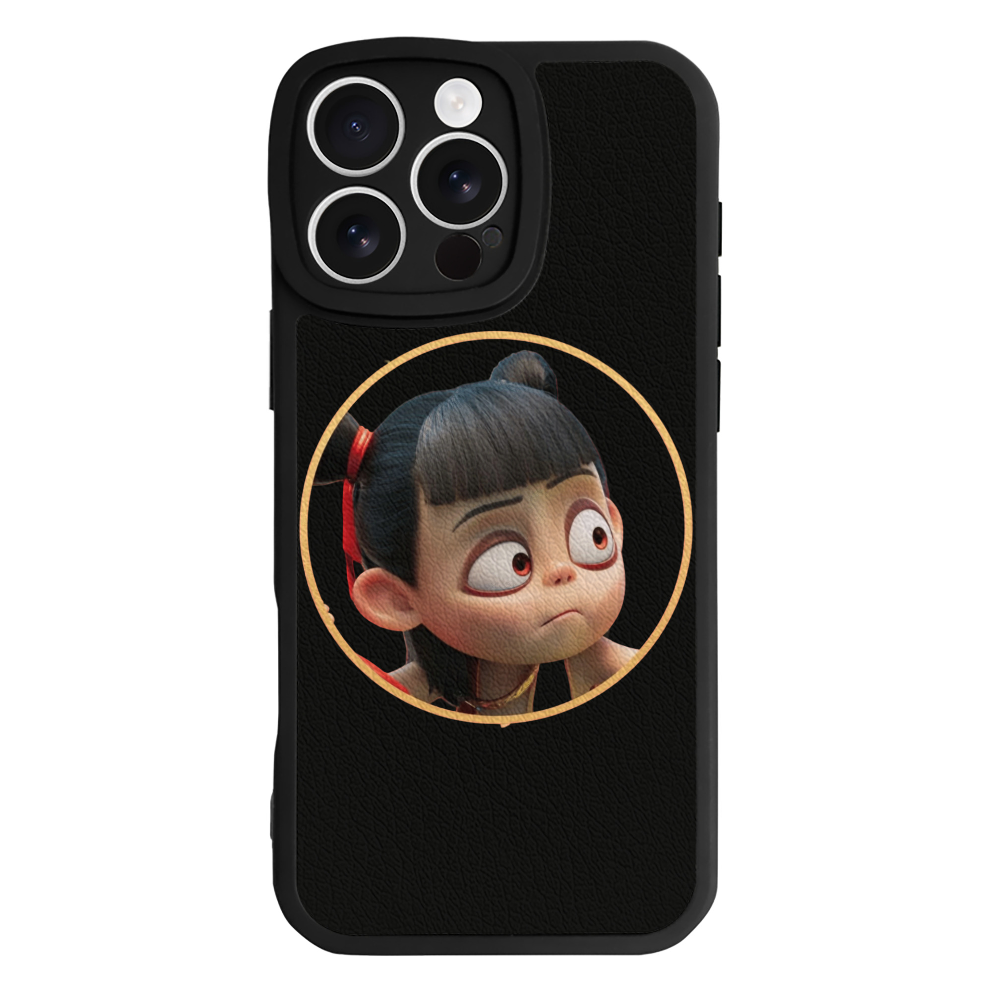 （画像用） Ne Zha 2 ナタ 魔童の大暴れ 【iPhone 16シリーズ対応】シリコンスマホケース（レザー調） 材質：シリコン